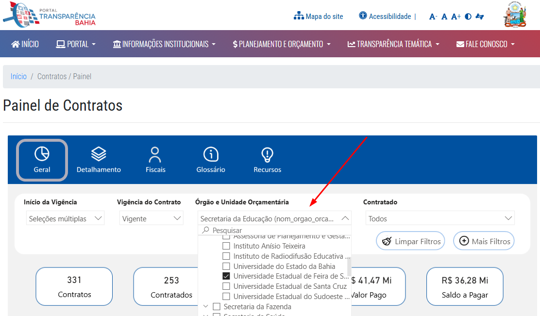 Portal Transparência Bahia